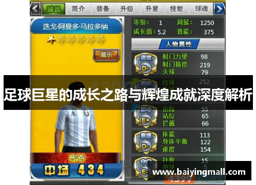 足球巨星的成长之路与辉煌成就深度解析